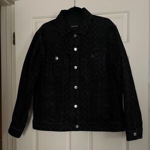 Coach Black Heavy Jean Jacket NWOT